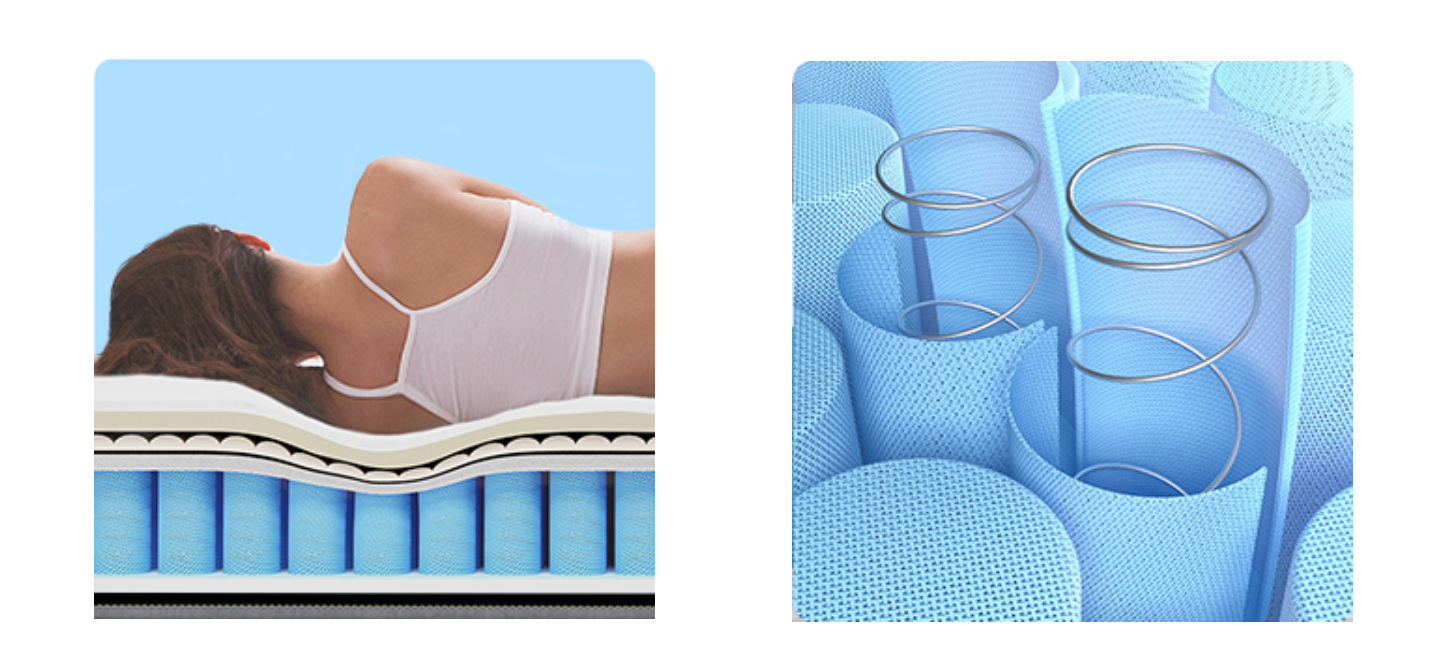 Each independent spring coil can relieve your fatigue and relax your body greatly.