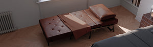  The modern sofa sleeper chair features with simple and stylish design
