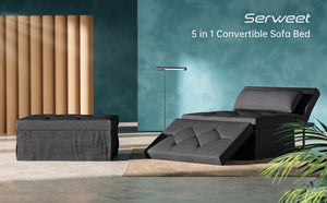 serweet 5-in-1 convertible sleeper sofa bed